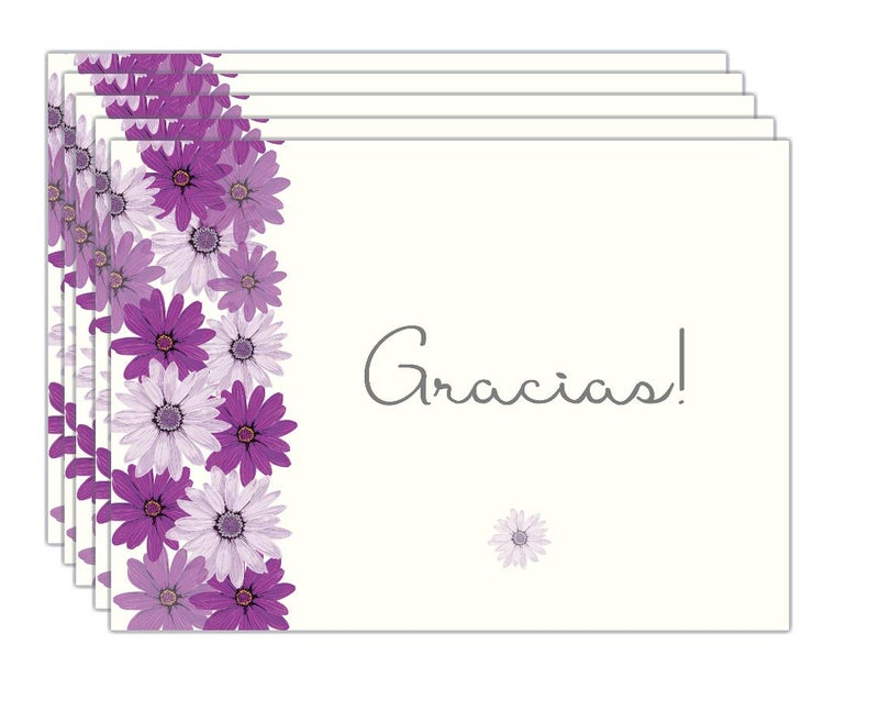 Elcer 20 Tarjetas de Agradecimiento Thank You cards Notes in Spanish Gracias Cards for Wedding, Baby Shower,Anniversary, Bridal Shower - Flores Gracias Cards in Spanish EspaÃ±ol with envelopes - Image 1